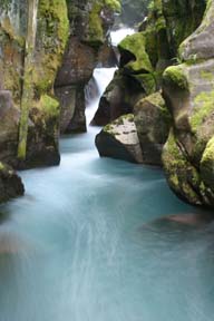 avalanche gorge waterfall glacier national park photo